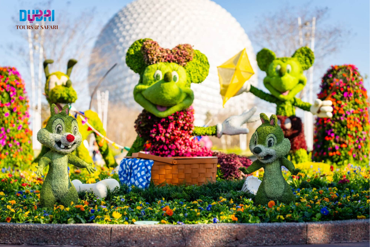 Mickey Mouse topiary at Dubai Miracle Garden
