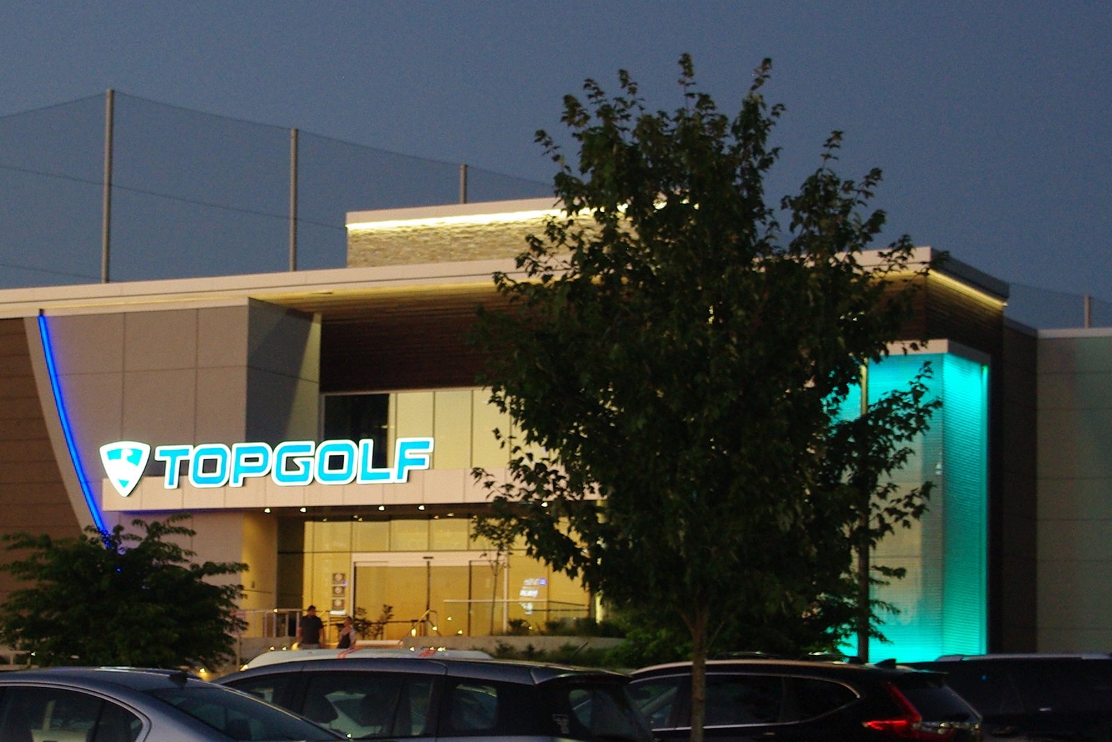 Entrance of a Topgolf venue