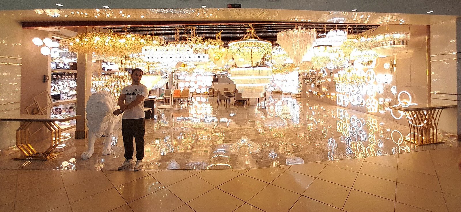 Chandeliers for sale at Dragon Mart