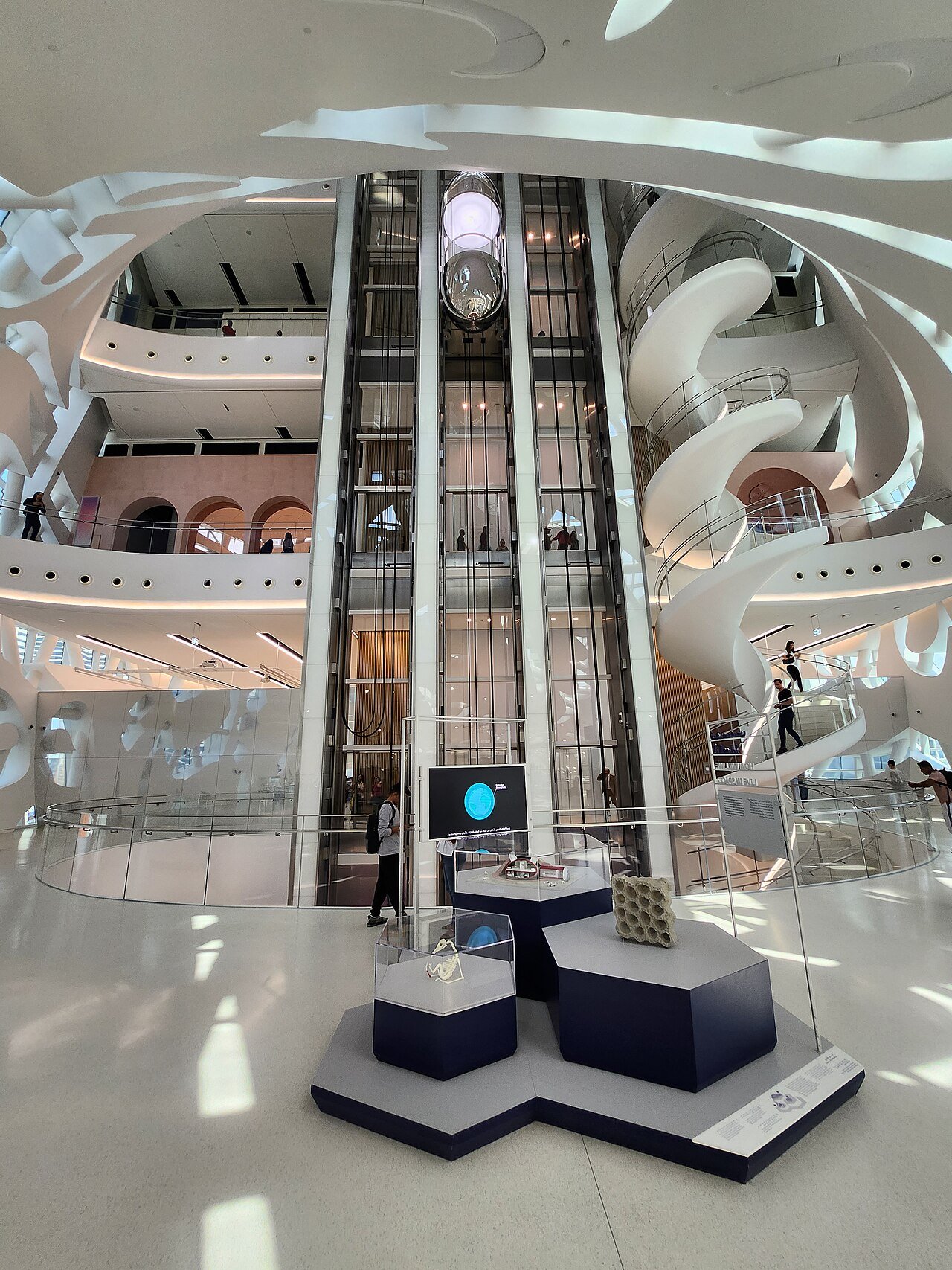 Interactive exhibit inside the Museum of the Future in Dubai