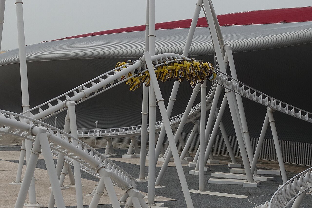 Flying Aces wing coaster at Ferrari World Abu Dhabi