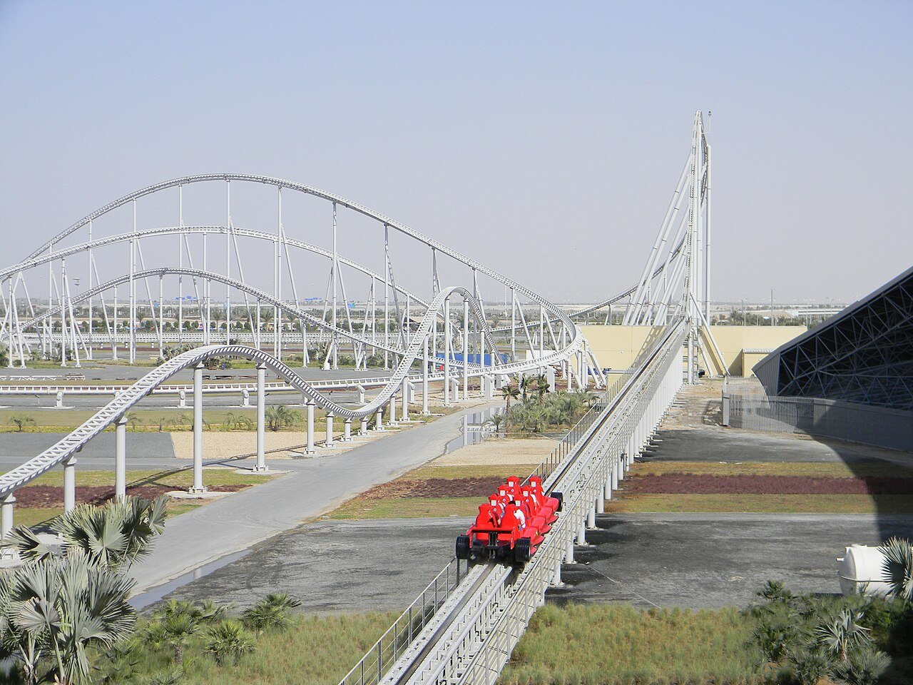 Formula Rossa, the world's fastest rollercoaster at Ferrari World Abu Dhabi